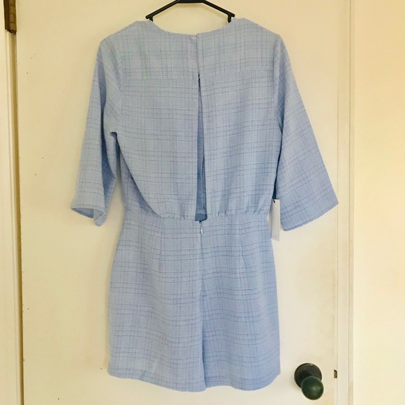 NWT Ali & Jay Weekend One Plaid Chambray Romper - Picture 3 of 5